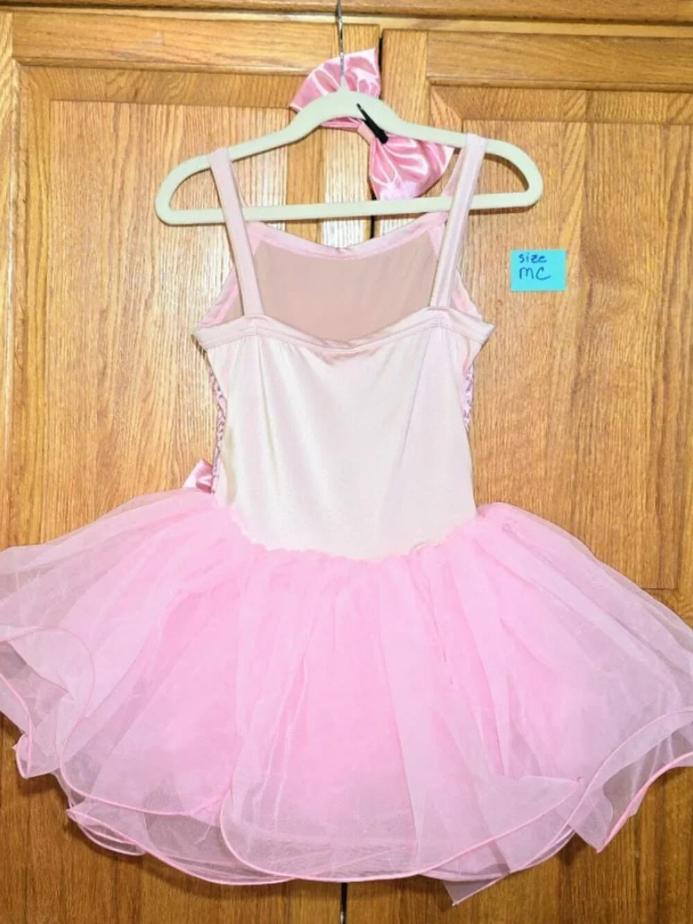 Weissman 17410 Pink Sequin Tutu Dance Costume MC Child Ballet + Bow